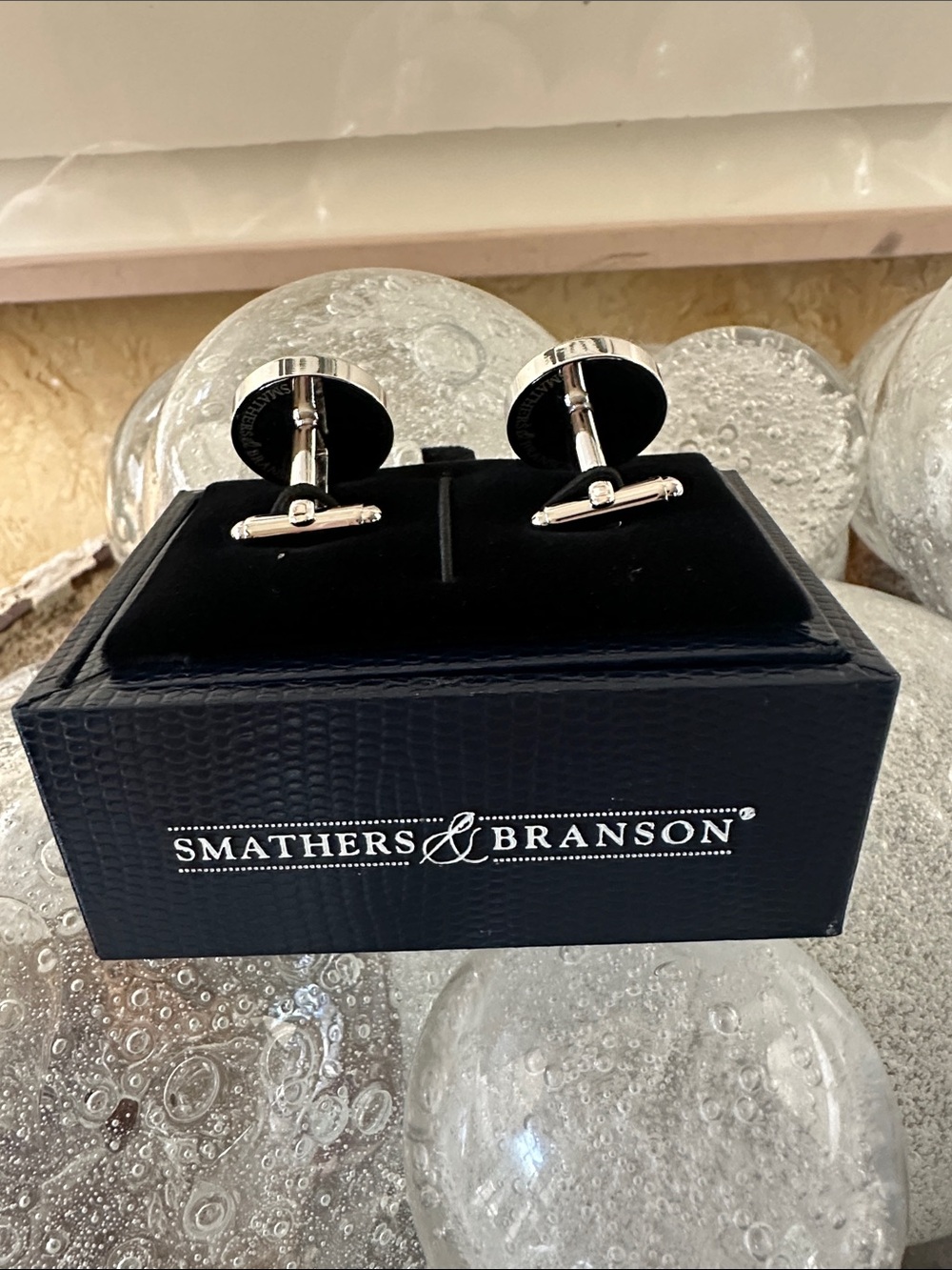 Smathers & Branson, Needlepoint Tennis Cufflinks.NWT - Picture 3 of 3